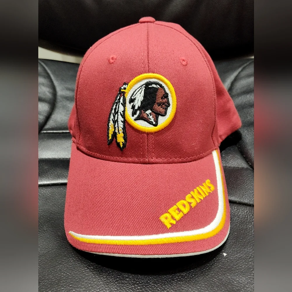 NFL Washington Redskins Adjustable Baseball Cap Hat, Vintage Logo, Velcro, OS